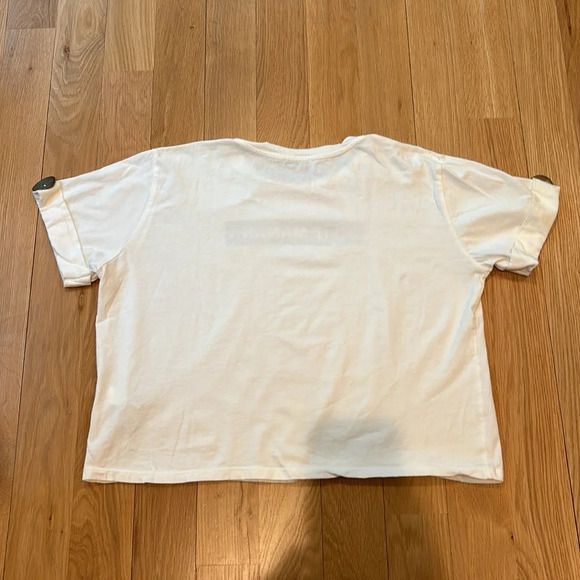 Zara Graphic Tee Cropped “Do it Mañana” Shirt Size Large - Picture 4 of 6